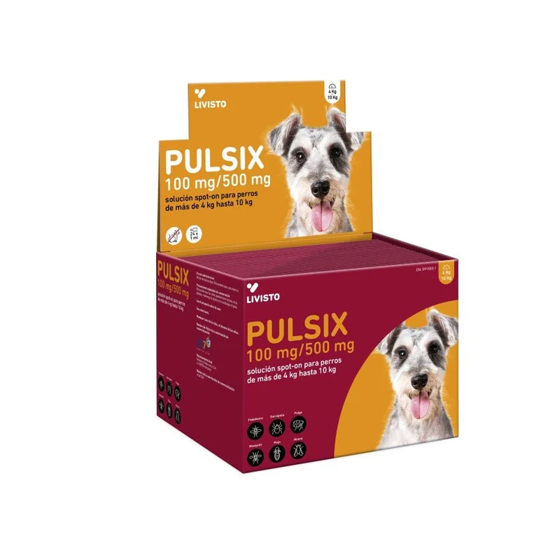 Livisto Pulsix Perros 4-10 kg Antiparasitario Pipetas 24 unidades