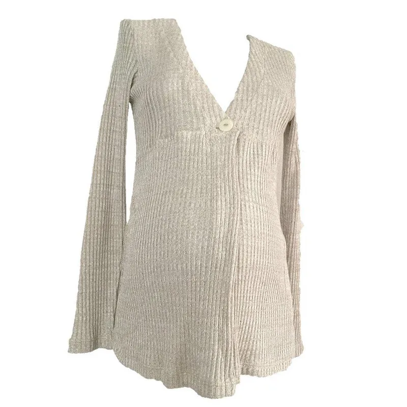 saco corte imperio beige 16