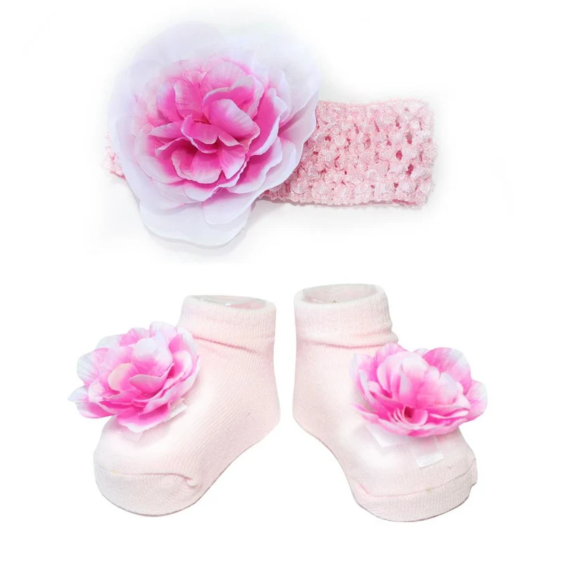 set de botines cintillo orquidea