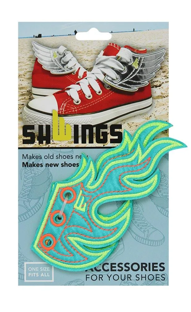 shwings llamas de fuego azules