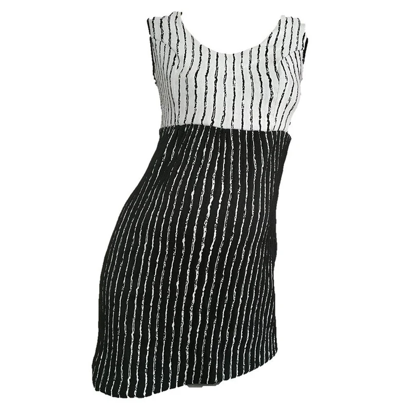 vestido corto blanco rayas 14