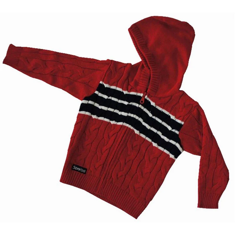 saco tejido con capucha ref. tomas rojo talla 18 24 meses