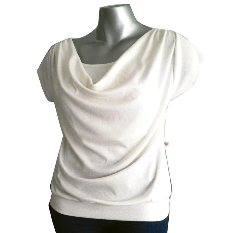 camiseta cuello vaceado gris m