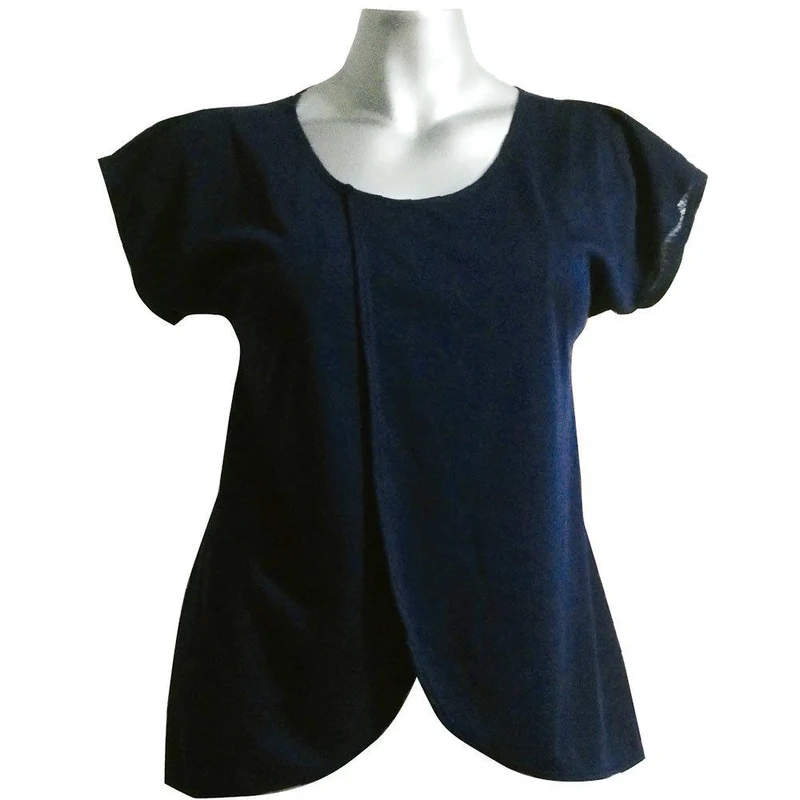camiseta con cruce frontal gris s