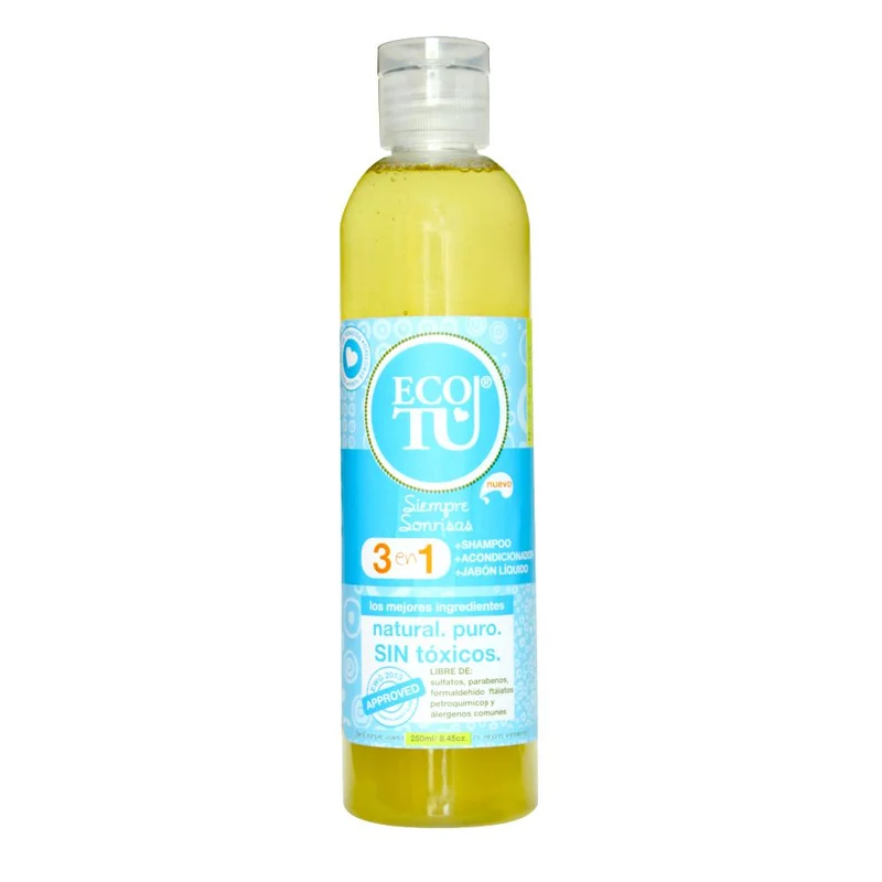 siempre sonrisas 3 en 1 shampoo acondicionador jabon liquido