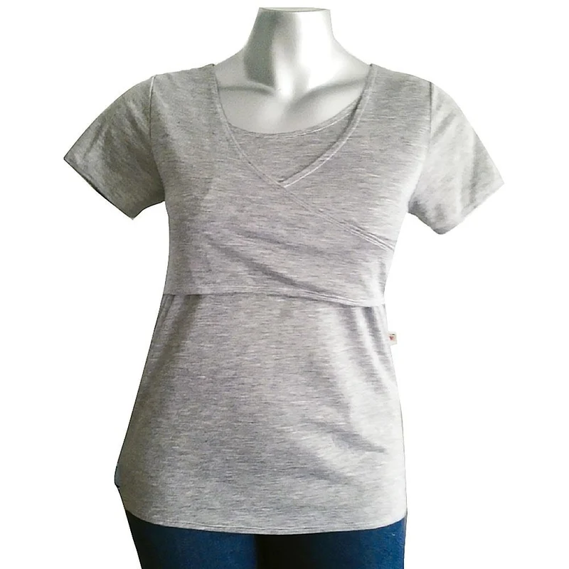 camiseta cuello en v cruzada