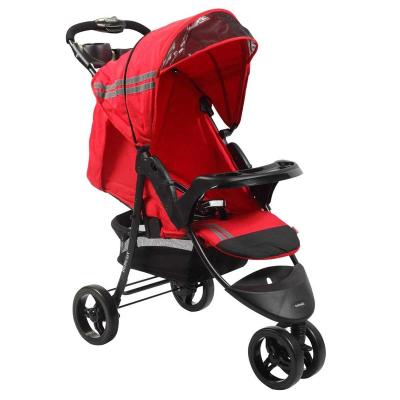 coche jogger clio tres llantas rojo