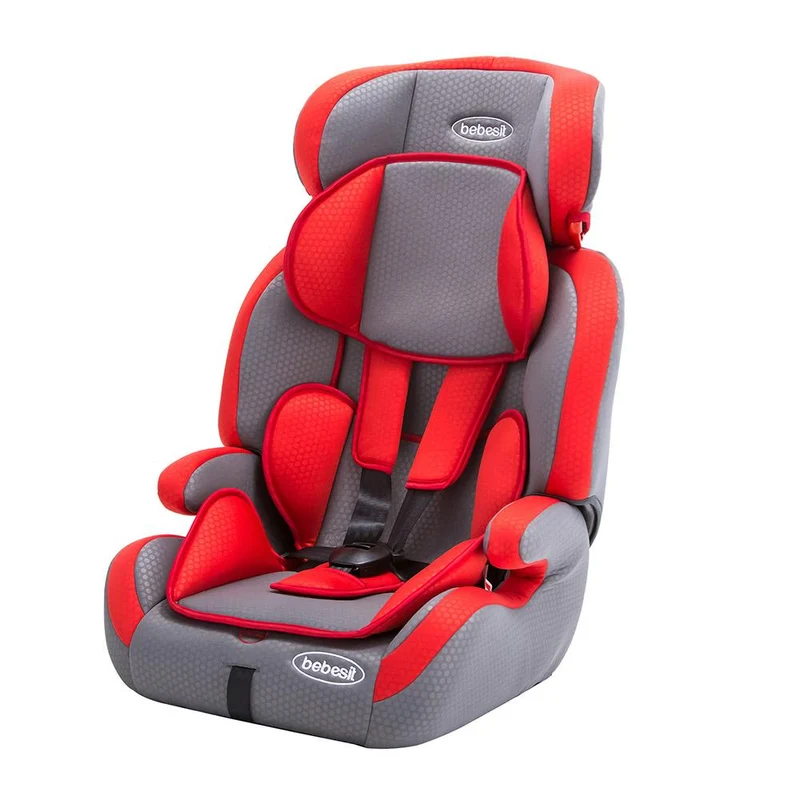 silla auto canguru rojo con gris