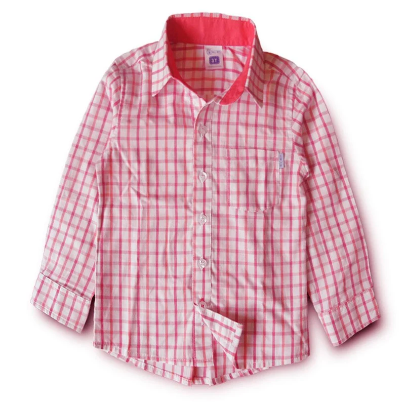 camisa casual manga larga rojo cuadros 3 4t