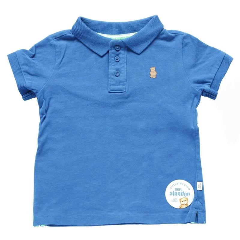 camiseta polo manga corta loring azul. talla 4