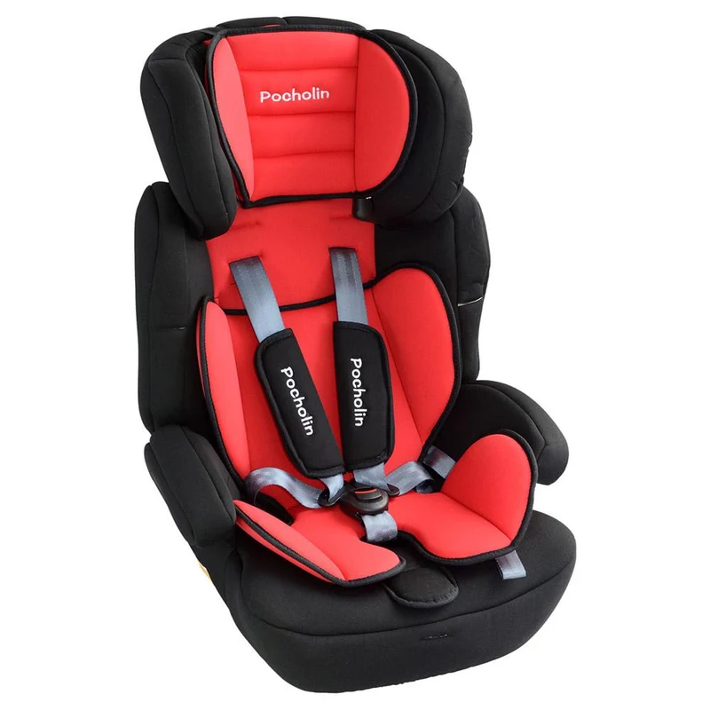 silla de carro rojo y negro