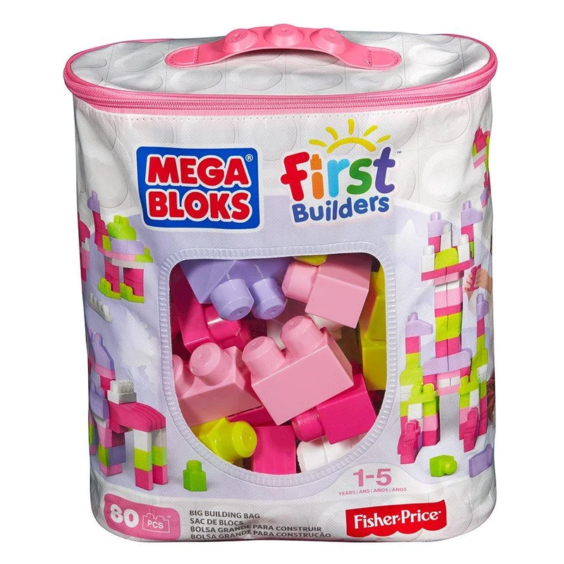 gran bolsa rosa para construir 80 piezas