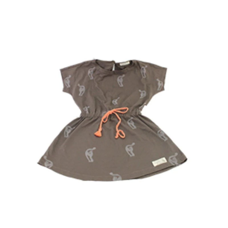 vestido gatas cafe 9 12m