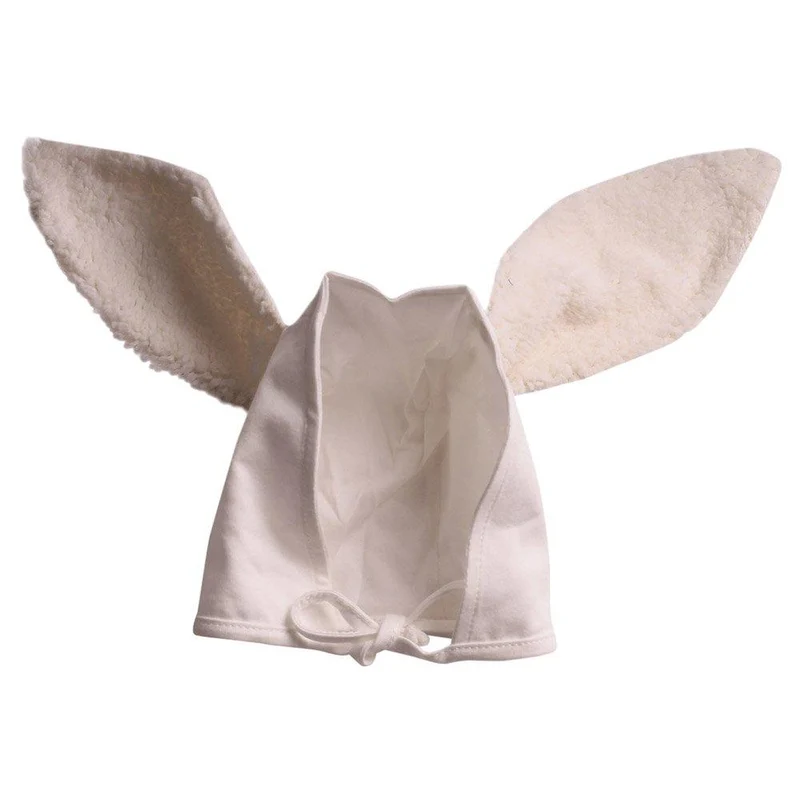 gorro orejas conejo blanco