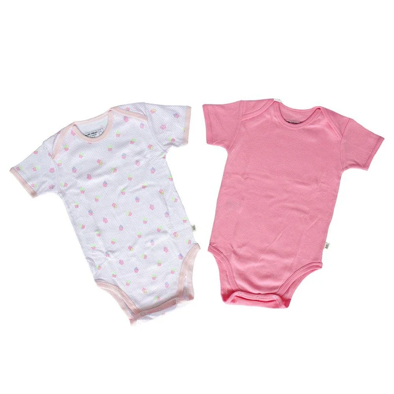 body manga corta coche duo rosado. talla 9 12m