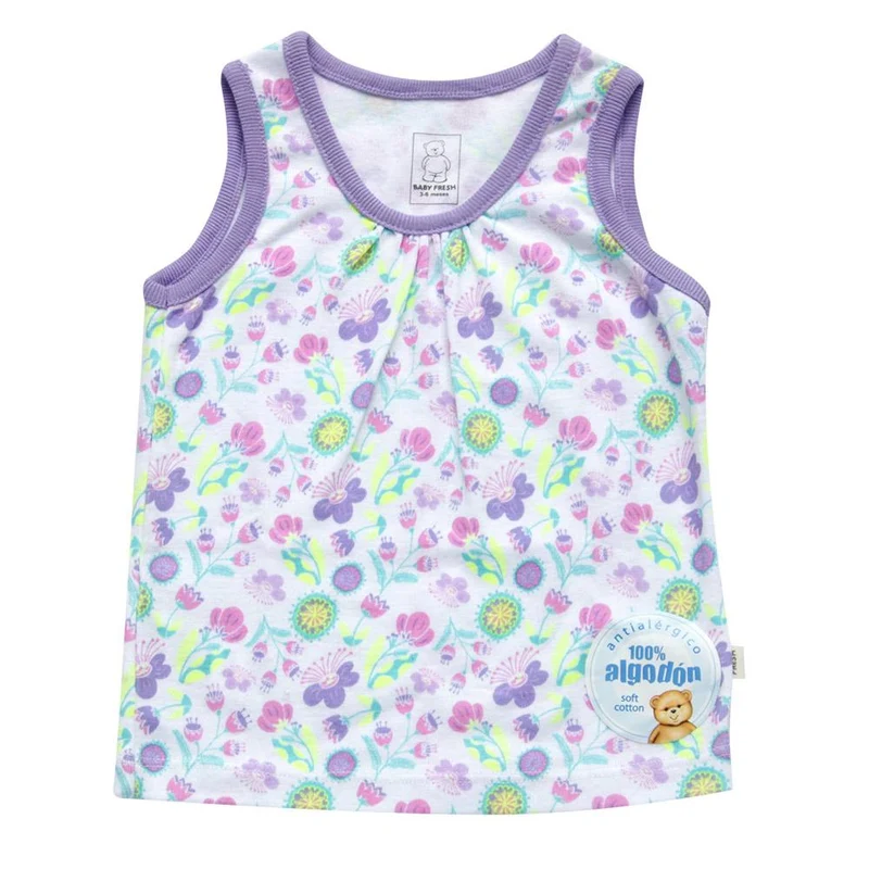 camiseta esqueleto estrellita morado flores. talla 3 6m