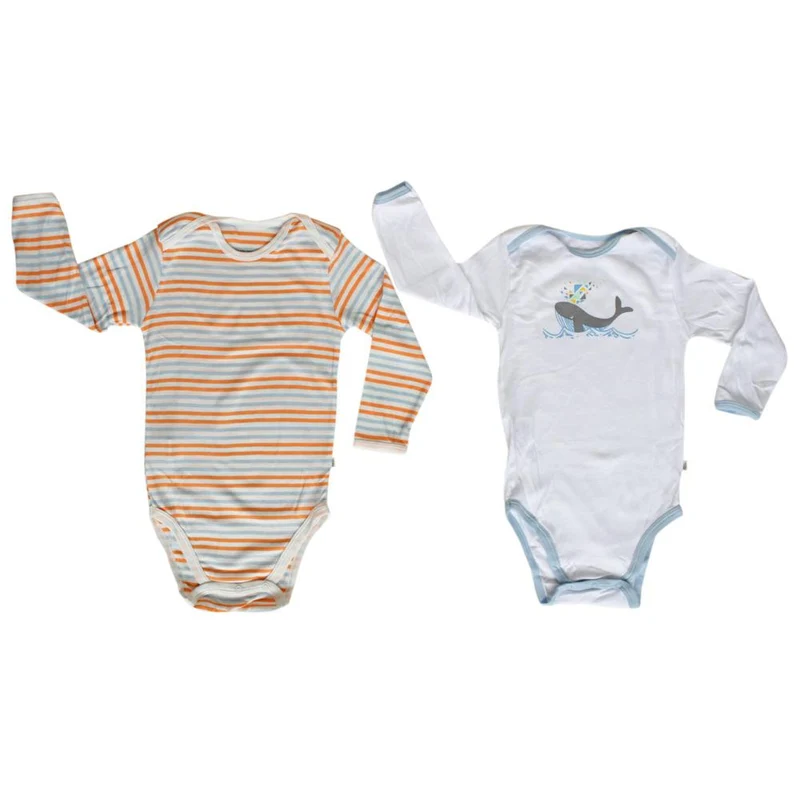 body manga larga bombom duo azul rayas ballenas talla 0m