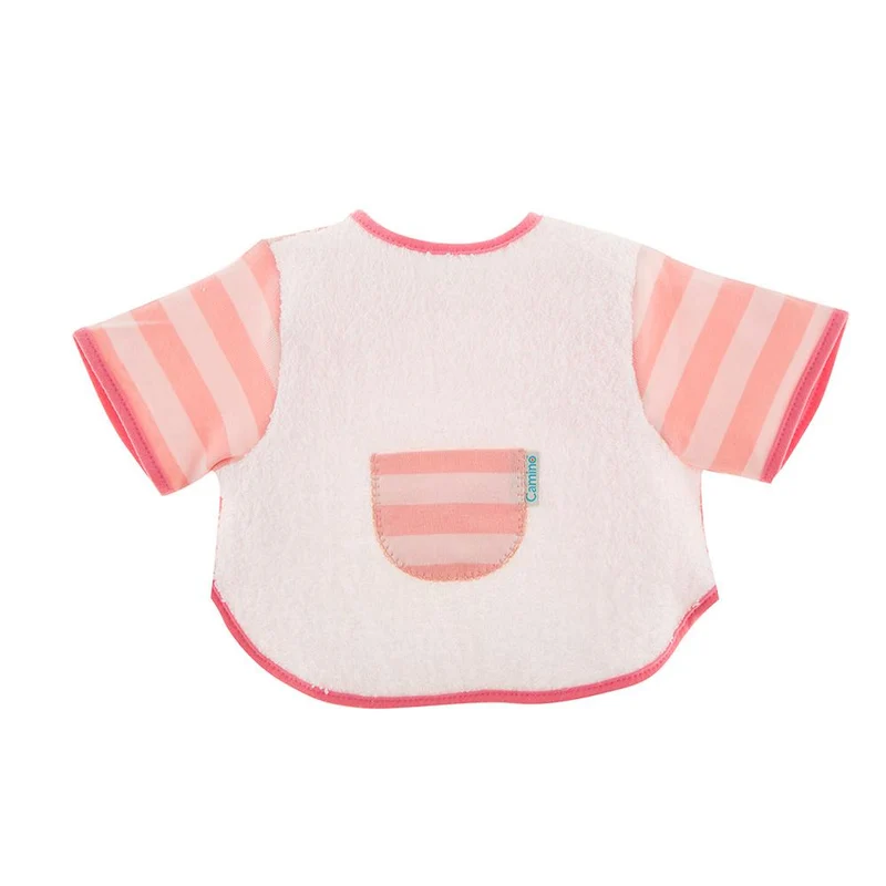 babero con mangas coral rayas