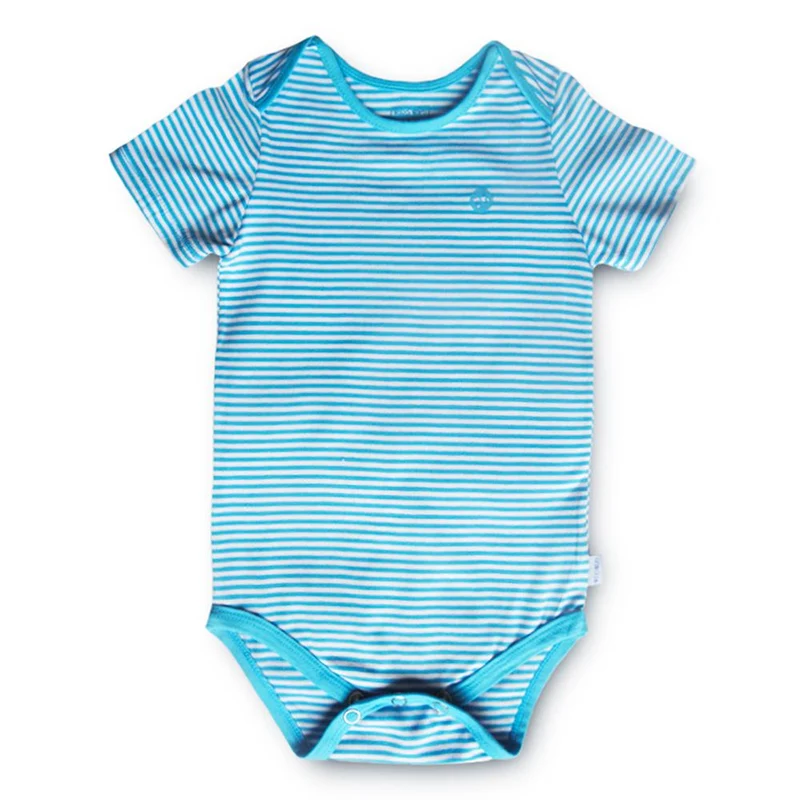 body manga corta azul turquesa