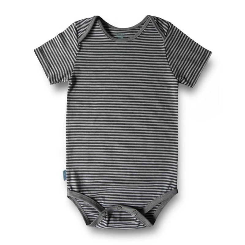 body manga corta gris 24m
