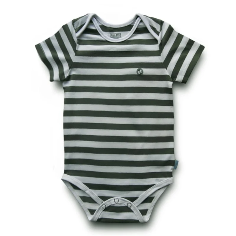 body manga corta rayas verdes