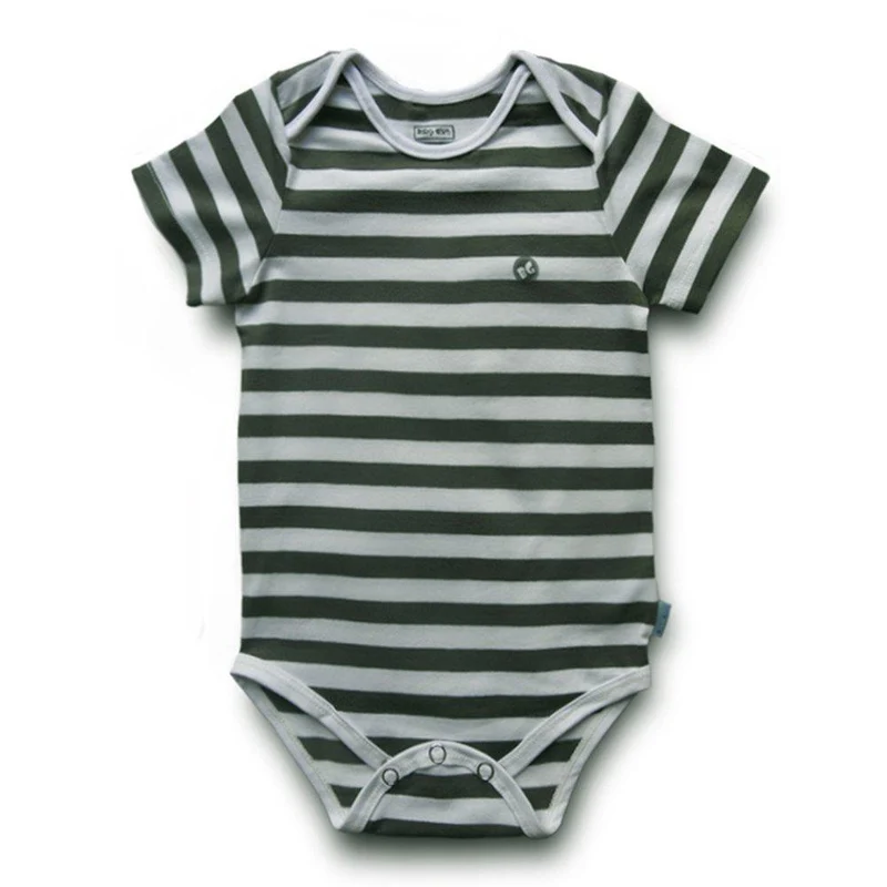 body manga corta rayas verdes 24m