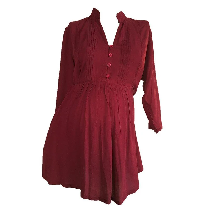 blusa en crepe manga 3 4 con alforsas vinotinto 14