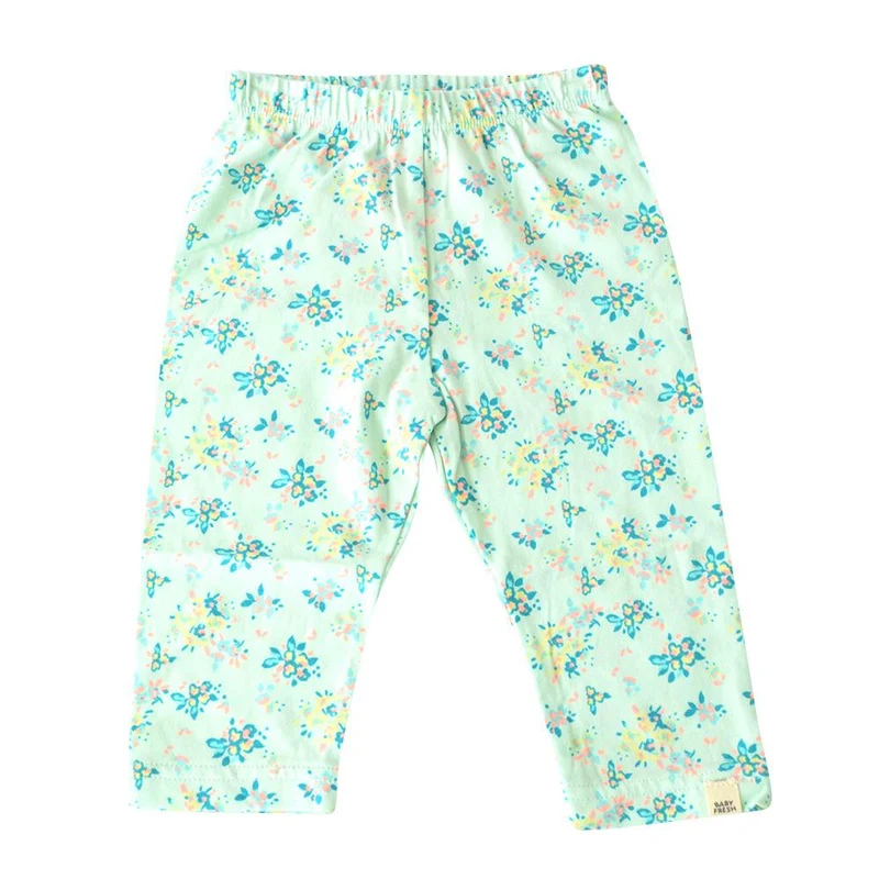 leggings flores verde menta 6 9m