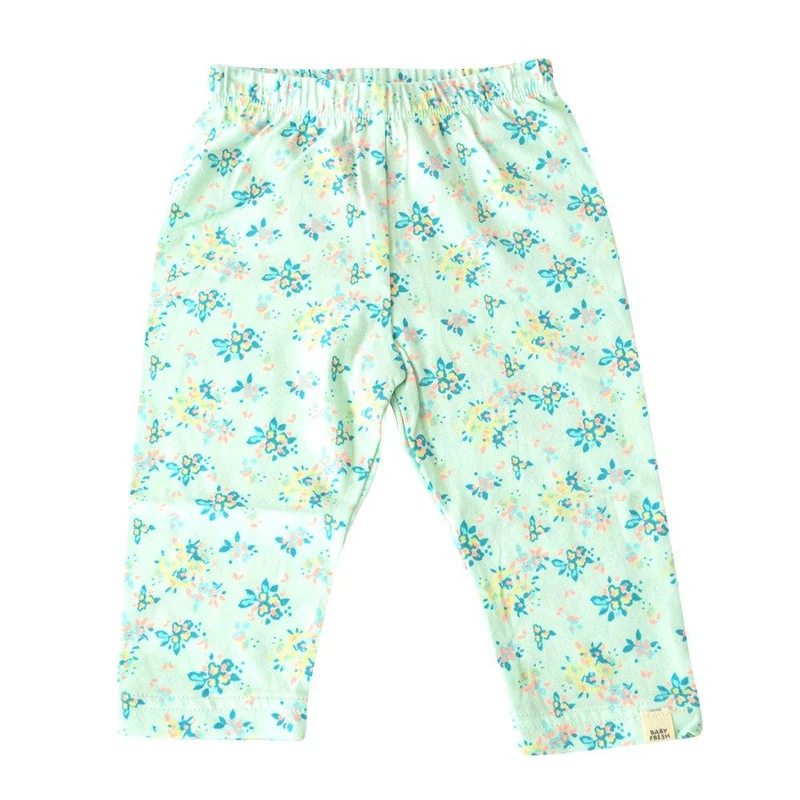 leggings flores verde menta 18 24m