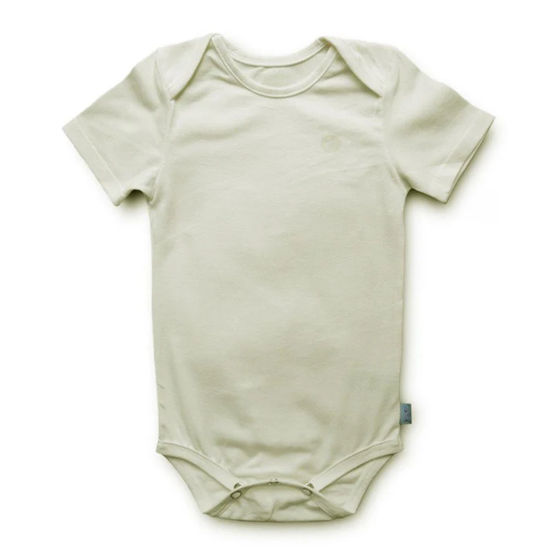 body manga corta beige