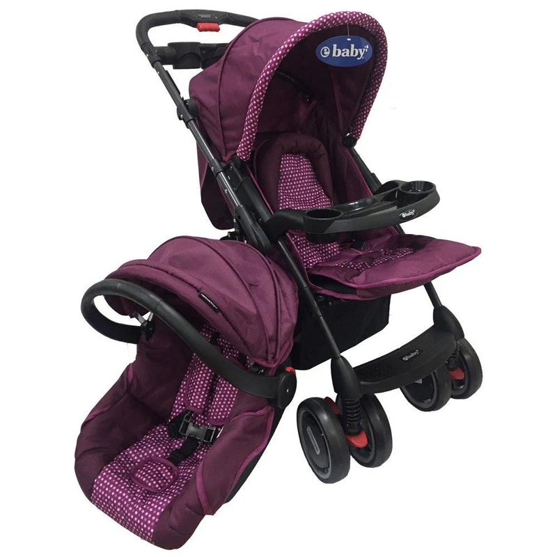 travel system morado con puntos