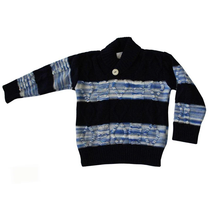 saco tejido cuello alto cruzado mateo azul oscuro 18 24m