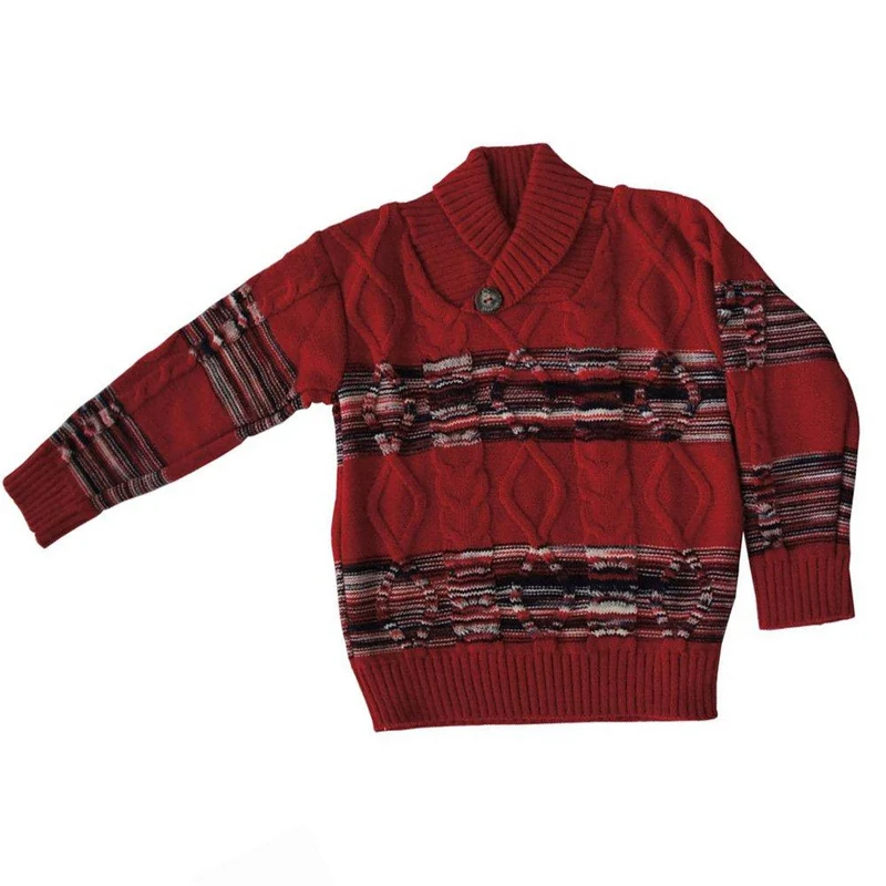 saco tejido cuello alto cruzado mateo rojo 12 18m
