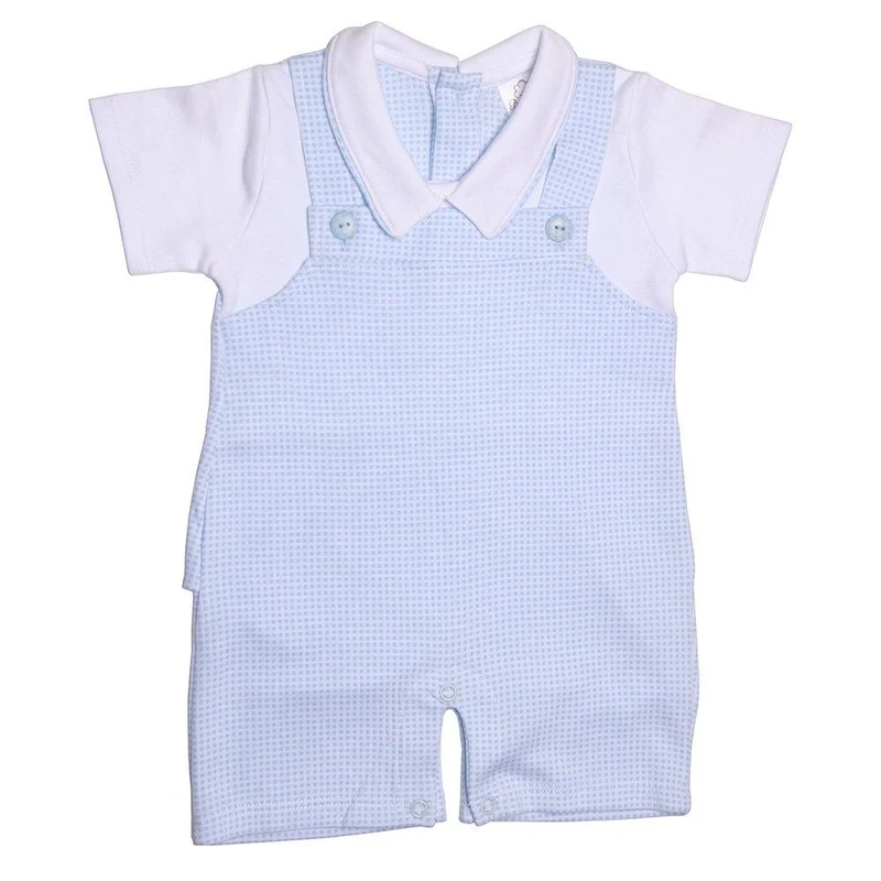 enterizo corto para bebe azul celeste