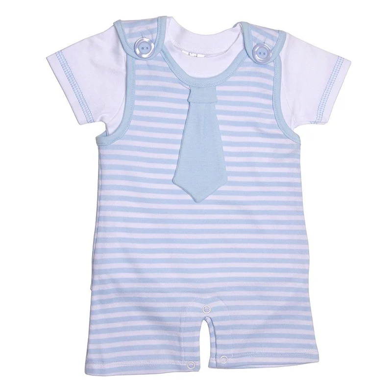 enterizo corto para bebe marinero azul claro 0 3m
