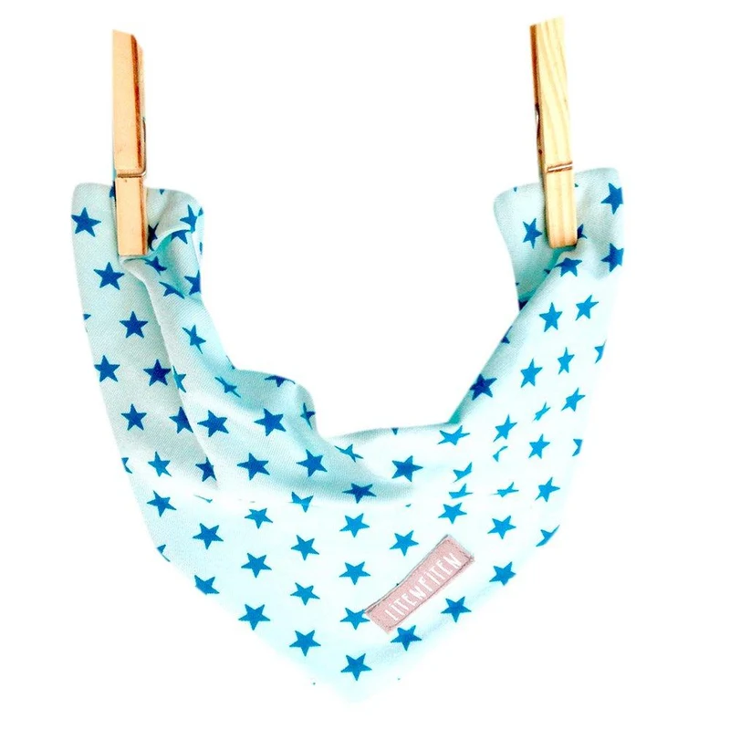 babero estrellas aguamarina