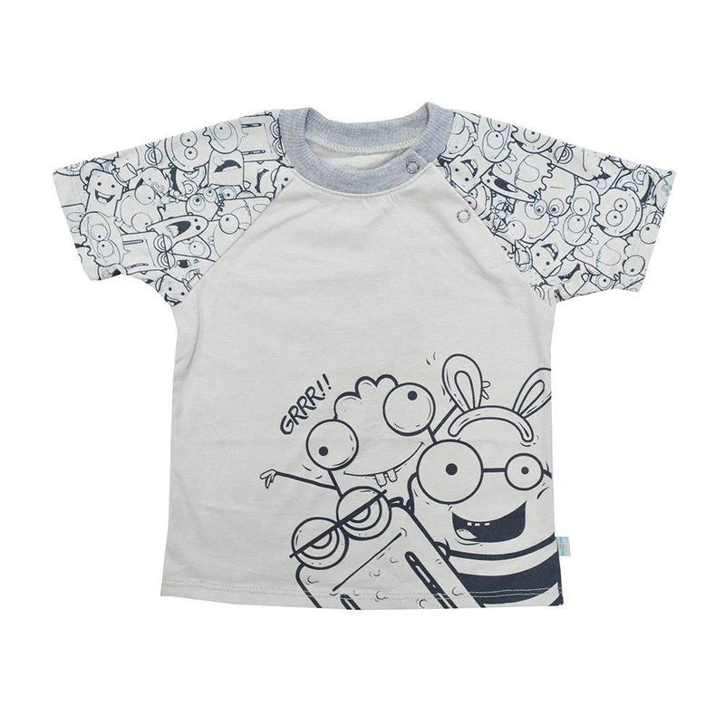 camiseta happy gris 18m