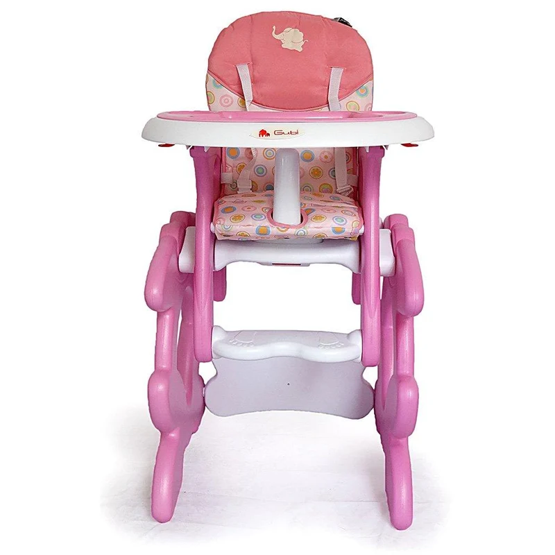 silla comedor 3 en 1 rosado blanco gubi