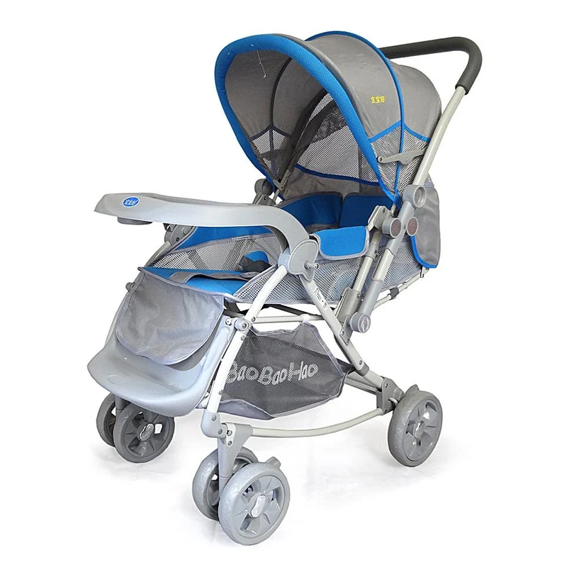 coche mecedora gris azul bbh