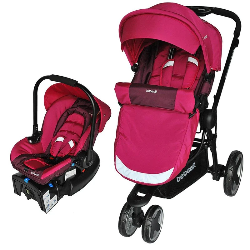travel system compass elite con base pink