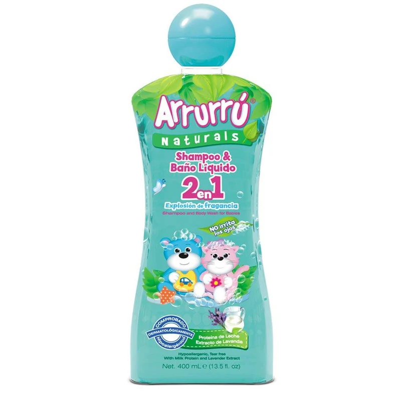 arrurru naturals shampoo ybano liquido 2 en 1 x 400ml