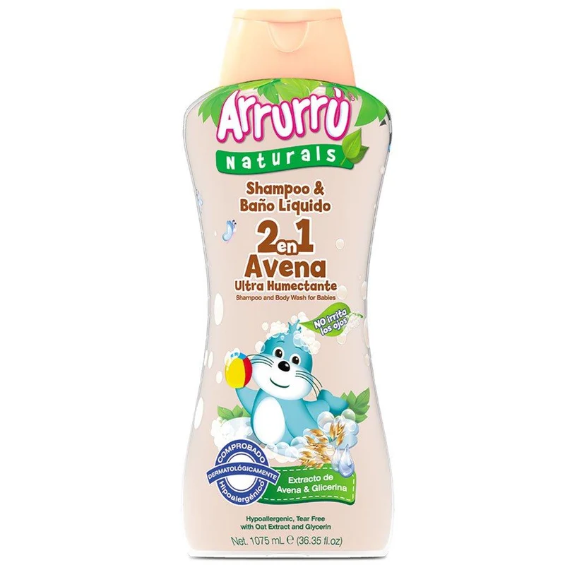 shampoo y bano liquido 2 en 1 avena x 1075ml