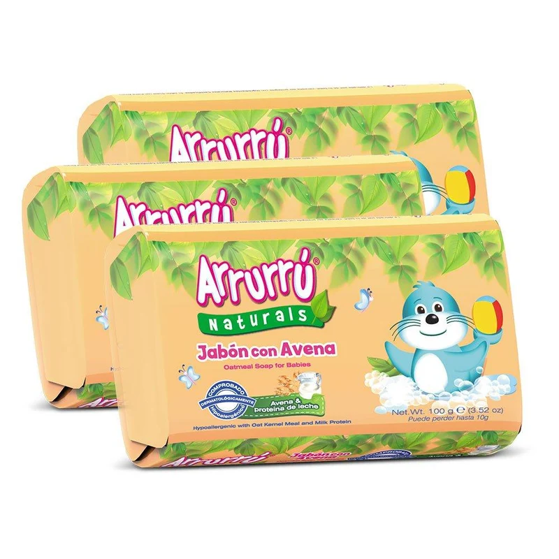 arrurru naturals jabon avena tripack
