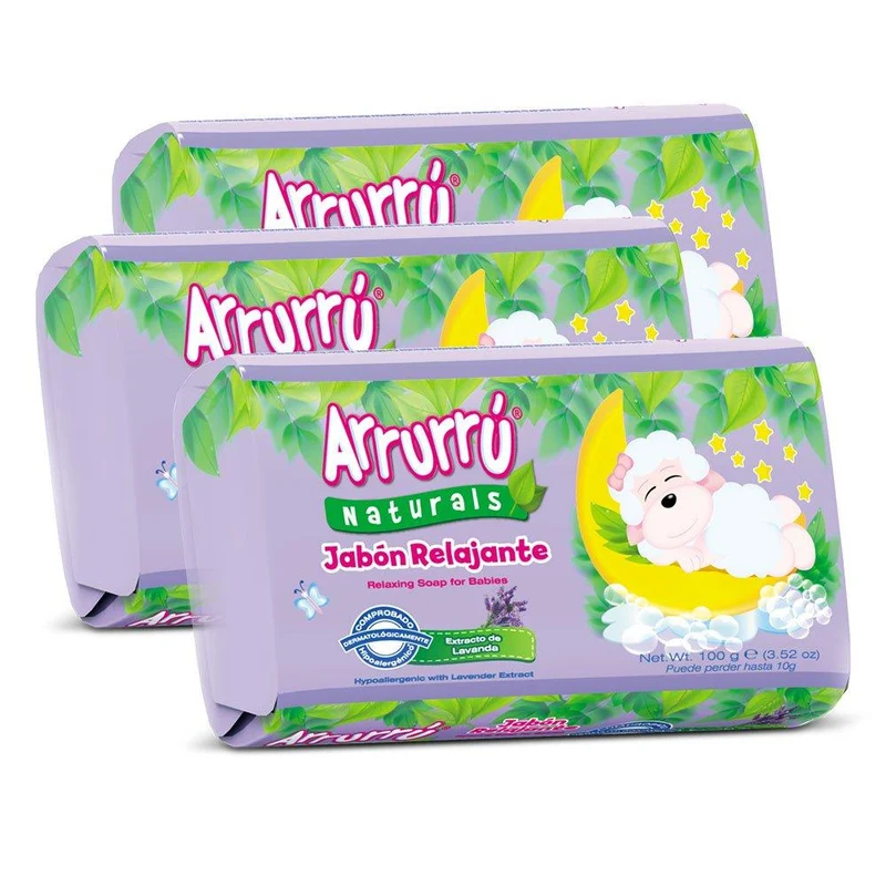 arrurru naturals jabon relajante tripack