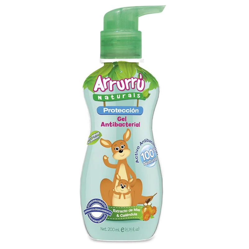 arrurru naturals proteccion gel antibacterial x 200 ml