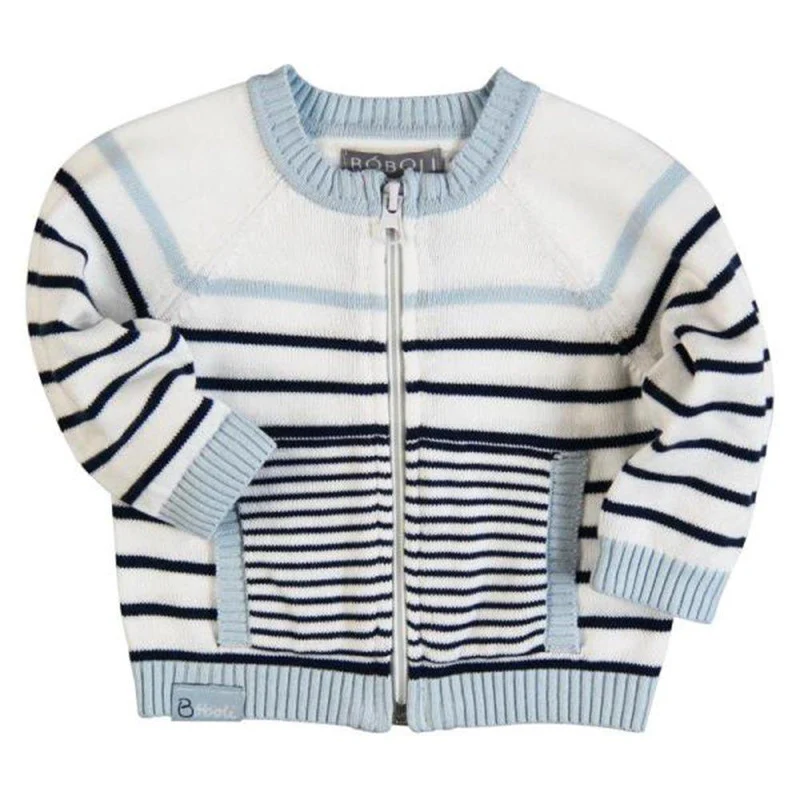 saco corredera blanco rayas 9 12m