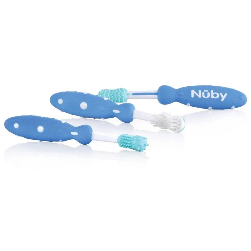 set de higiene bucal 3 piezas para el bebe azul