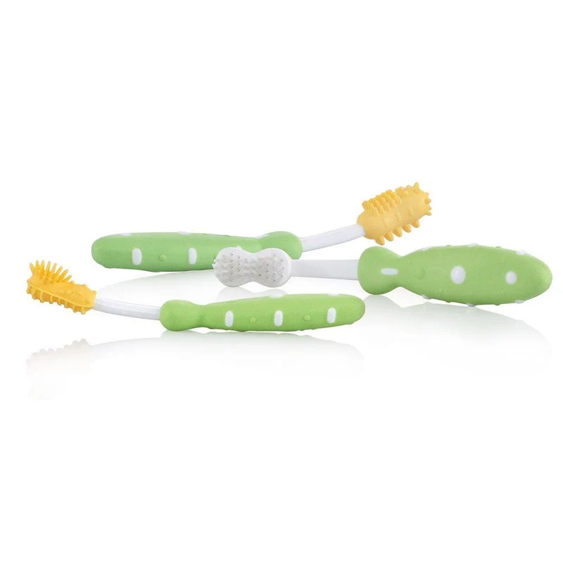 set de higiene bucal 3 piezas para el bebe verde