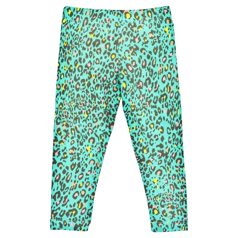 leggings animal print verde menta 1 2 anos