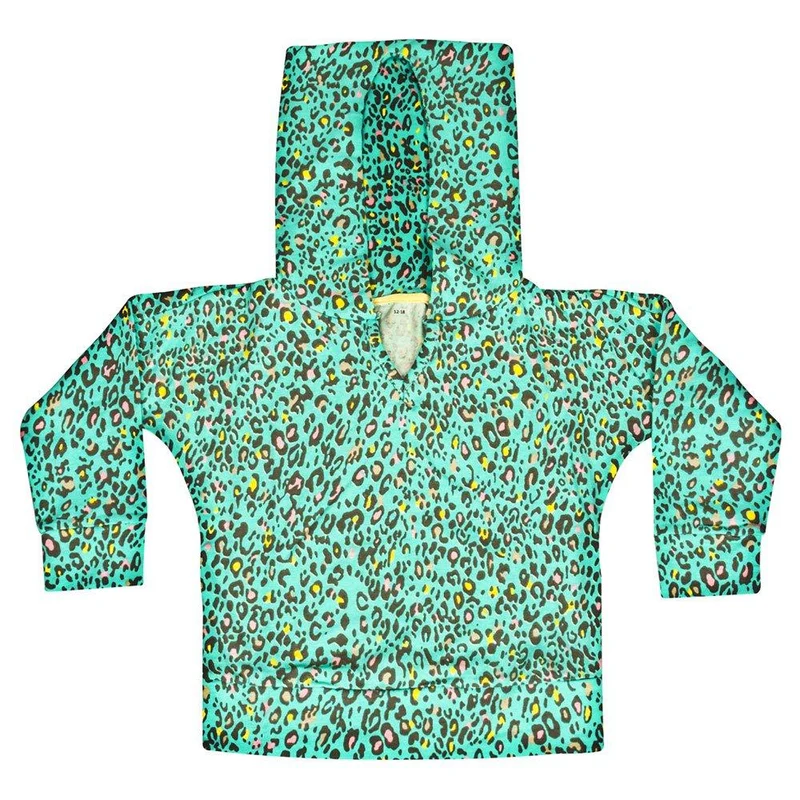 buso para bebe capota cuadrada animal print verde menta 2t